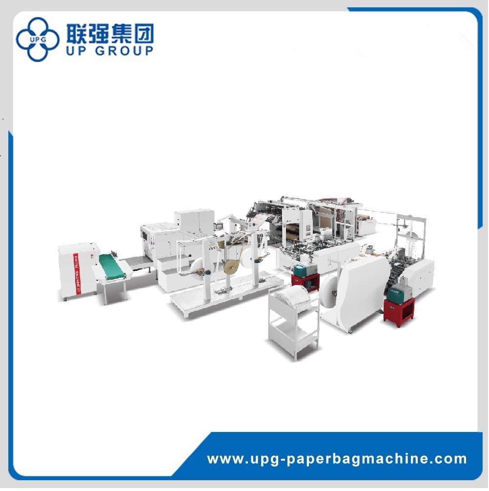 Fully Auto Twist And Flat Handle Roll-Fed Square Bottom Paper Bag Machine